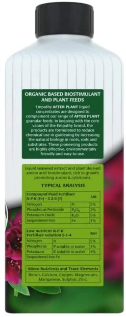 RHS Empathy Ericaceous Seaweed Fertiliser -Fruit Garden Shop RHSEmpathyAfterplant Ericaceous4